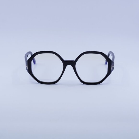 Tom Ford FT5967-B 001 Eyeglasses Black 53mm Geometric Frame - Picture 4 of 9